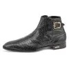 Mauri "Pastor" Black Genuine Python Boots With Side Buckle 3083. -Winter Boot Store 3083203 4