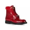 Mauri "Luxury" 4902 Red Genuine Body Alligator / Baby Crocodile Hand-Painted Ankle Boots. -Winter Boot Store 4902