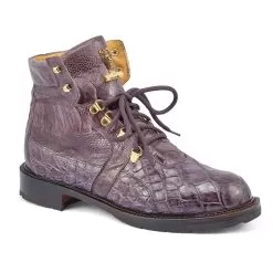 Mauri "Tracker" Medium Gray Genuine Alligator / Ostrich Leg Boots 4986.