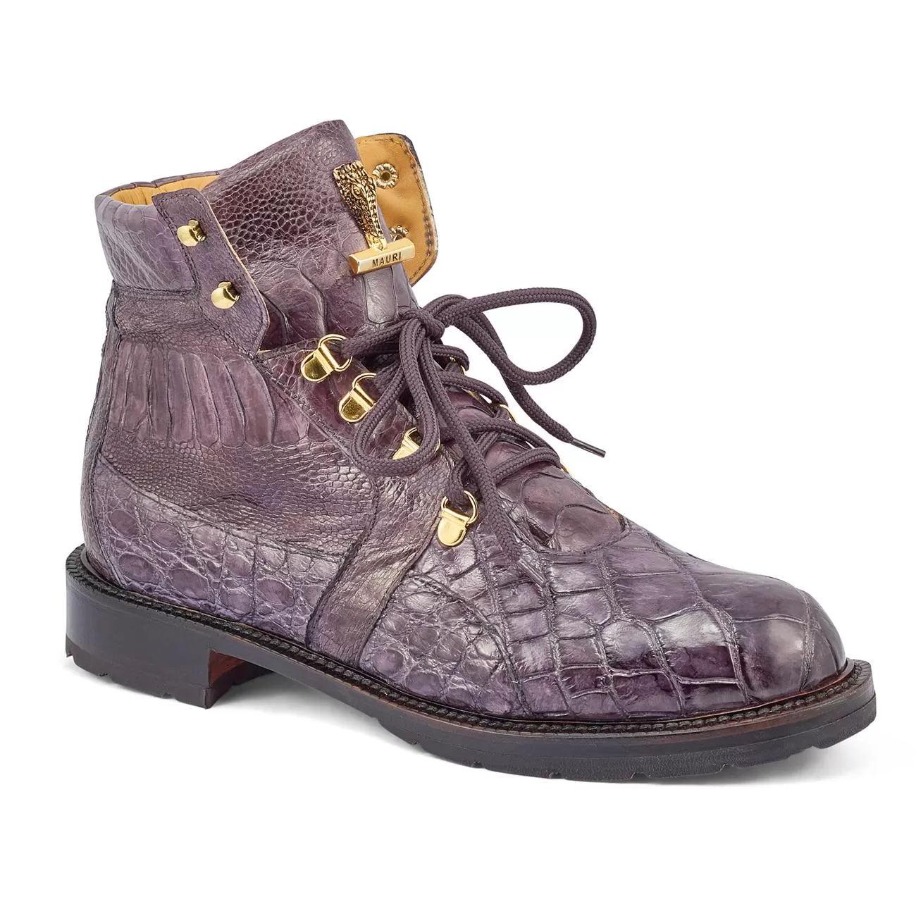 Mauri "Tracker" Medium Gray Genuine Alligator / Ostrich Leg Boots 4986. 3 Mauri "Tracker" Medium Gray Genuine Alligator / Ostrich Leg Boots 4986.