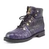 Mauri "Tracker" Wonder Blue Genuine Alligator / Ostrich Leg Boots 4986. -Winter Boot Store 498620w20blue203 4