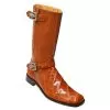 Mauri "Uptown" 44224 Cognac Genuine Alligator / Brushed Off Calf Boots With Alligator Head Buckle -Winter Boot Store DSC 2168