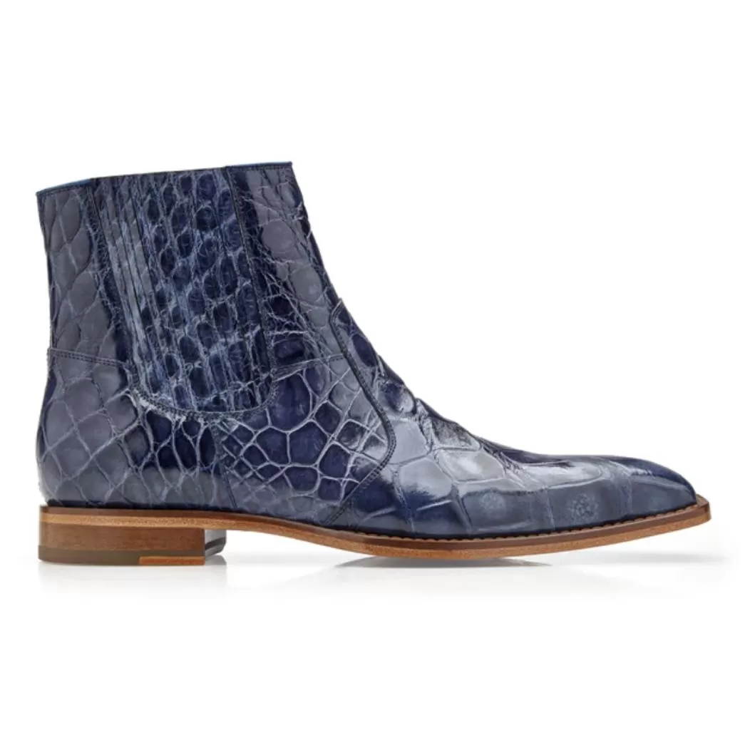 Belvedere "Ivan" Sky Blue Genuine Alligator Chelsea Boots. 4 Belvedere "Ivan" Sky Blue Genuine Alligator Chelsea Boots. - Image 2