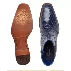 Belvedere "Ivan" Sky Blue Genuine Alligator Chelsea Boots. 7 Belvedere "Ivan" Sky Blue Genuine Alligator Chelsea Boots. -Winter Boot Store IVANBLUE1 02