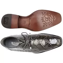 Belvedere "Stefano" Grey Genuine All Over Alligator Lace-up Ankle Boots R17. 4 Belvedere "Stefano" Grey Genuine All Over Alligator Lace-up Ankle Boots R17. - Image 2