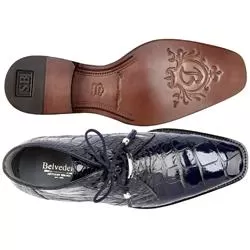 Belvedere "Stefano" Navy Genuine All Over Alligator Lace-up Ankle Boots R17. 4 Belvedere "Stefano" Navy Genuine All Over Alligator Lace-up Ankle Boots R17. - Image 2