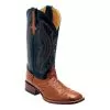 Ferrini 10193-02 Cognac / Navy Genuine Full Quill Ostrich Boots