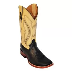 Ferrini 10293-04 Black / Saddle Genuine Smooth Ostrich Boots