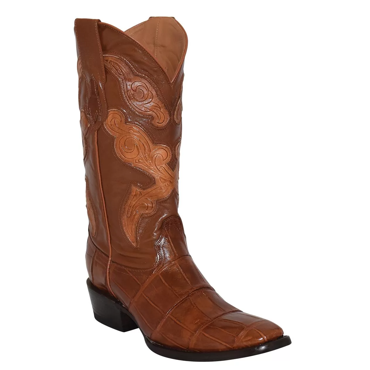 Ferrini 10741-02 Cognac Genuine Belly Alligator Leather FR-Toe Cowboy Boots. 3 Ferrini 10741-02 Cognac Genuine Belly Alligator Leather FR-Toe Cowboy Boots.