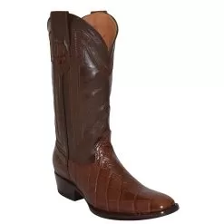 Ferrini 10741-09 Chocolate Genuine Belly Alligator Leather FR-Toe Cowboy Boots.