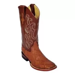 Ferrini 11693-02 Cognac Genuine Ostrich Patch Boots