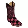 Ferrini Kid's Black / Pink Genuine Patchwork Cowhide Cowboy Boots 71393-20 -Winter Boot Store ferrini kid s black pink genuine patchwork cowhide cowboy boots 71393 20 17588