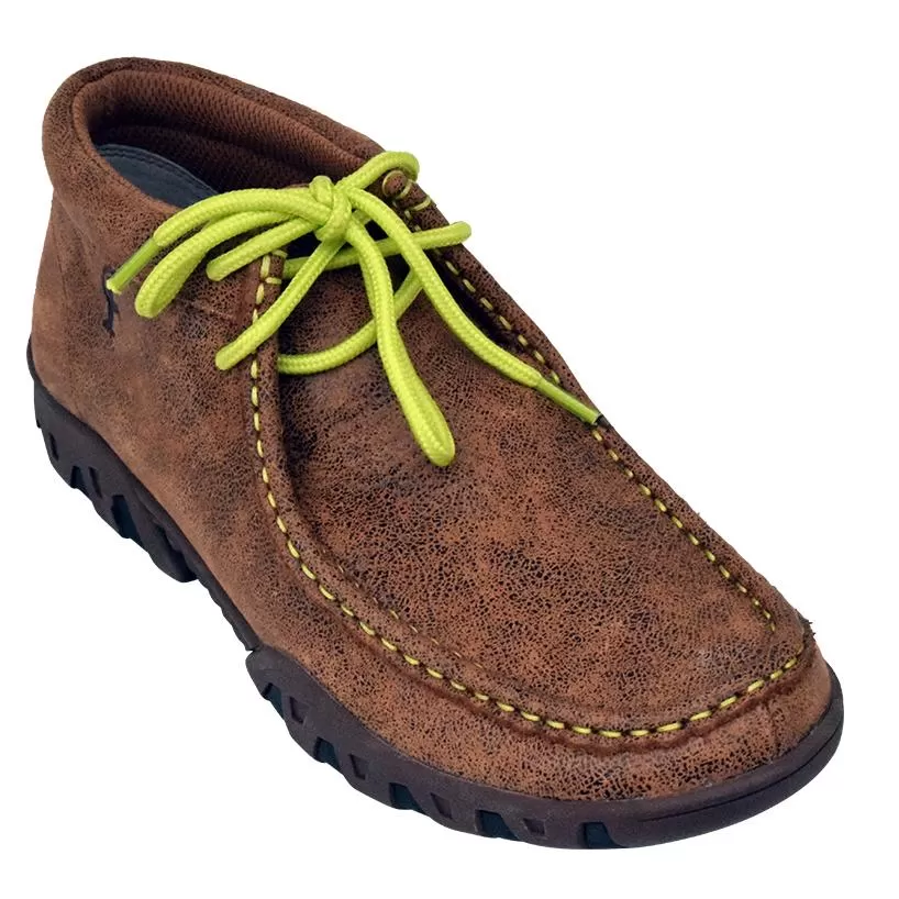 Ferrini Ladies 63722-21 Mocha / Lime Genuine Suede Moccasins Lace-Up Boots. 3 Ferrini Ladies 63722-21 Mocha / Lime Genuine Suede Moccasins Lace-Up Boots.