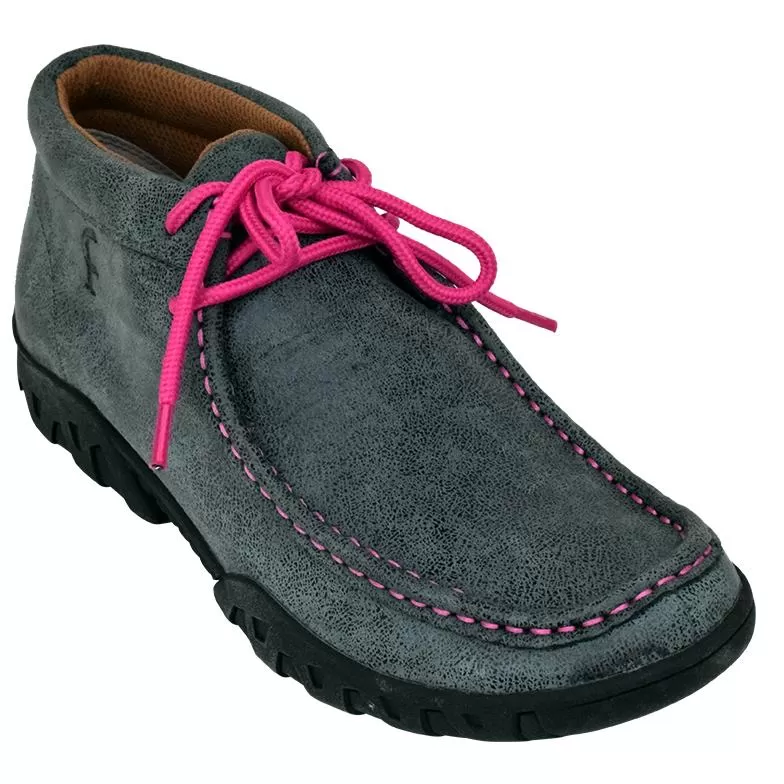 Ferrini Ladies 63722-49 Smoky Black Genuine Suede Moccasins Lace-Up Boots. 3 Ferrini Ladies 63722-49 Smoky Black Genuine Suede Moccasins Lace-Up Boots.