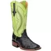 Ferrini Ladies 80193-04 Black / Lime Green Genuine Ostrich Boots -Winter Boot Store ferrini ladies 80193 04 black lime green genuine ostrich boots 7281