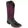 Ferrini Ladies 81893-04 Black / Purple Genuine Cowhide Leather S-Toe Cowboy Boots.