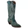 Ferrini Ladies 82161-50 Turquoise Genuine Cowhide Leather V-Toe Cowboy Boots. -Winter Boot Store ferrini ladies 82161 50 turquoise genuine cowhide leather v toe cowboy boots 25092