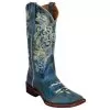 Ferrini Ladies 82193-50 Turquoise Genuine Leather S-Toe Cowboy Boots. -Winter Boot Store ferrini ladies 82193 50 turquoise genuine leather s toe cowboy boots 25088