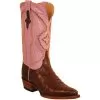 Ferrini Ladies 82493-09 Chocolate / Pink Genuine Caiman Crocodile Belly Boots -Winter Boot Store ferrini ladies 82493 09 chocolate pink genuine caiman crocodile belly boots 7241