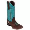 Ferrini Ladies 82693-09 Chocolate Turquoise Genuine Cowhide Leather S-Toe Cowboy Boots. -Winter Boot Store ferrini ladies 82693 09 chocolate turquoise genuine cowhide leather s toe cowboy boots 25126