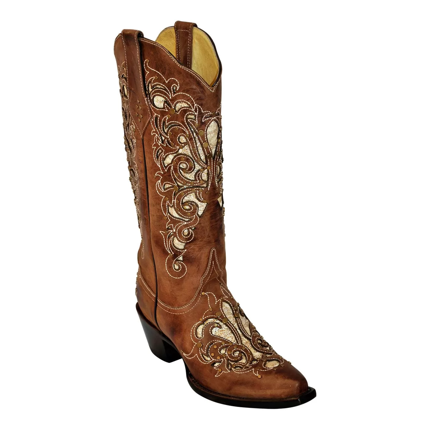 Ferrini Ladies 83461-10 Brown "Southern Belle" Leather Boots 3 Ferrini Ladies 83461-10 Brown "Southern Belle" Leather Boots