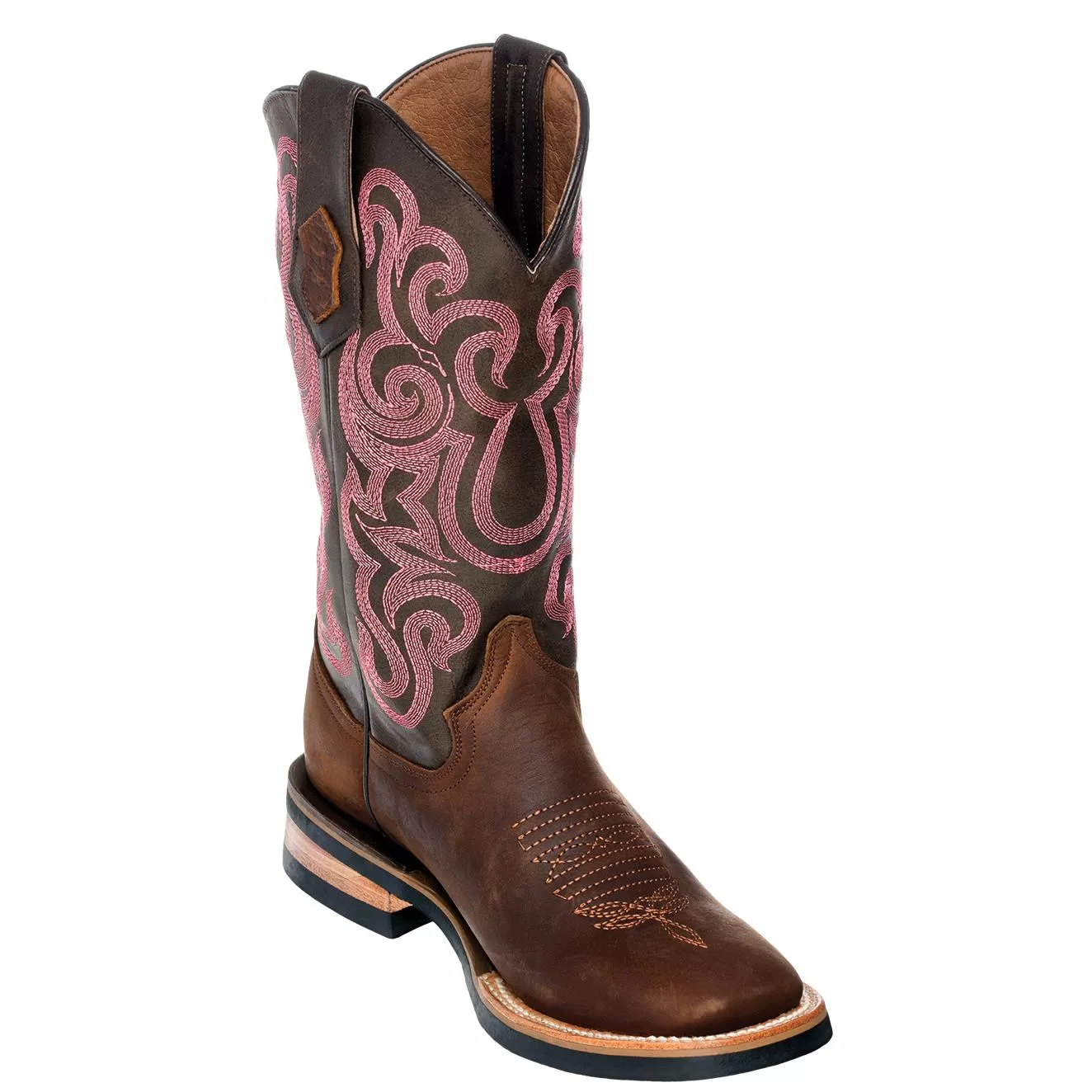 Ferrini Ladies 85093 -09 Chocolate Genuine Cowhide Leather S-Toe Cowboy Boots. 3 Ferrini Ladies 85093 -09 Chocolate Genuine Cowhide Leather S-Toe Cowboy Boots.