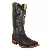 Ferrini Ladies 90393-04 Black Caiman Crocodile Print Boots -Winter Boot Store ferrini ladies 90393 04 black caiman crocodile print boots 10678