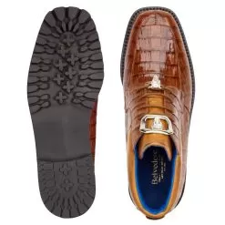 Belvedere "Gallardo" Antique Sport Genuine Crocodile Tractor Sole Ankle Boots. -Winter Boot Store gillard1 02
