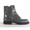 Mauri Medium Grey Genuine All Over Alligator With Alligator Strap Boots. -Winter Boot Store greyboot