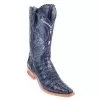 Los Altos Black All-Over Genuine Crocodile Tail Square Toe Cowboy Boots 710105