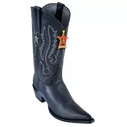 Los Altos Black Python 3X Toe W / Cowboy Heel Boots 95V5705