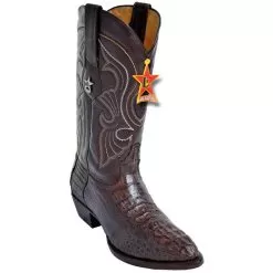 Los Altos Brown Genuine All-Over Hornback Crocodile Medium R-Toe Cowboy Boots 600207