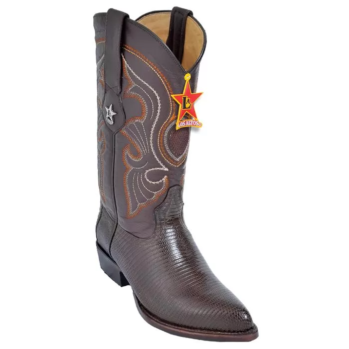 Los Altos Brown Genuine All-Over Lizard J-Toe Cowboy Boots 990607 3 Los Altos Brown Genuine All-Over Lizard J-Toe Cowboy Boots 990607