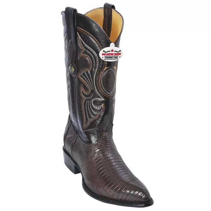 Los Altos Brown Genuine All-Over Lizard Teju J-Toe Cowboy Boots 990707 3 Los Altos Brown Genuine All-Over Lizard Teju J-Toe Cowboy Boots 990707
