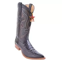 Los Altos Brown Genuine Crocodile With Deer 3X Toe Cowboy Boots 95T8207