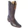 Los Altos Brown Genuine Ostrich Leg With Deer Square Toe Cowboy Boots 770507 -Winter Boot Store los altos brown genuine ostrich leg with deer square toe cowboy boots 770507 8889
