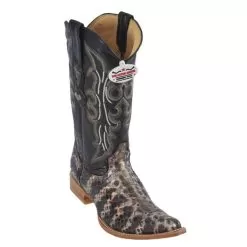 Los Altos Brown Oryx Genuine All-Over Belly Python 3X Toe Cowboy Boots 955739