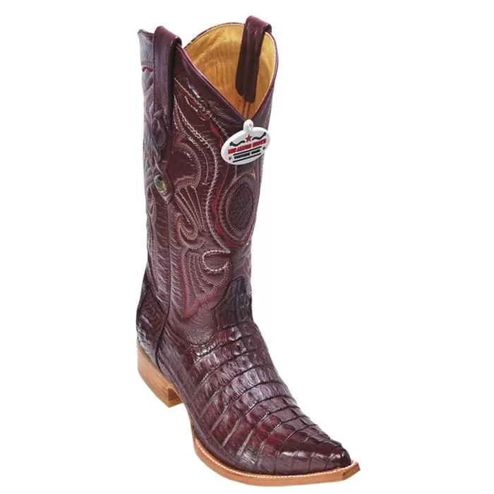 Los Altos Burgundy All-Over Genuine Crocodile Tail 3X Toe Cowboy Boots 950106 3 Los Altos Burgundy All-Over Genuine Crocodile Tail 3X Toe Cowboy Boots 950106