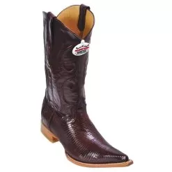 Los Altos Burgundy Genuine All-Over Lizard 3X Toe Cowboy Boots 950606