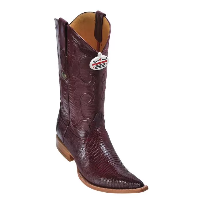 Los Altos Burgundy Genuine All-Over Lizard Teju 3X Toe Cowboy Boots 950706 3 Los Altos Burgundy Genuine All-Over Lizard Teju 3X Toe Cowboy Boots 950706