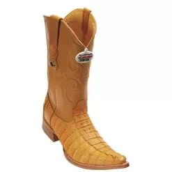Los Altos Buttercup All-Over Genuine Crocodile Tail 3X Toe Cowboy Boots 950102