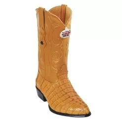 Los Altos Buttercup All-Over Genuine Crocodile Tail J-Toe Cowboy Boots 990102