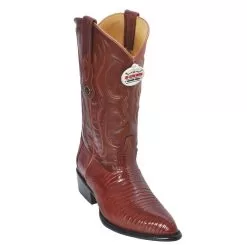 Los Altos Cognac Genuine All-Over Lizard Teju J-Toe Cowboy Boots 990703