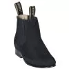 Los Altos Kid's Black Genuine Suede Charro Short Boots 416305 -Winter Boot Store los altos kid s black genuine suede charro short boots 416305 12901