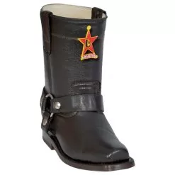 Los Altos Kid's Brown Genuine Deer Motorcycle Style Boots 448307