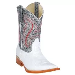 Los Altos Kid's White All-Over Anteater Print 3X Toe Boots 3454828