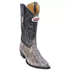 Los Altos Natural All-Over Genuine Hornback Crocodile J-Toe Cowboy Boots 990249
