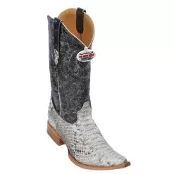 Los Altos Natural Genuine All-Over Belly Python 3X Toe Cowboy Boots 955749