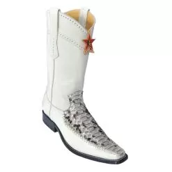 Los Altos Natural Genuine Python Square Toe Cowboy Boots 775749