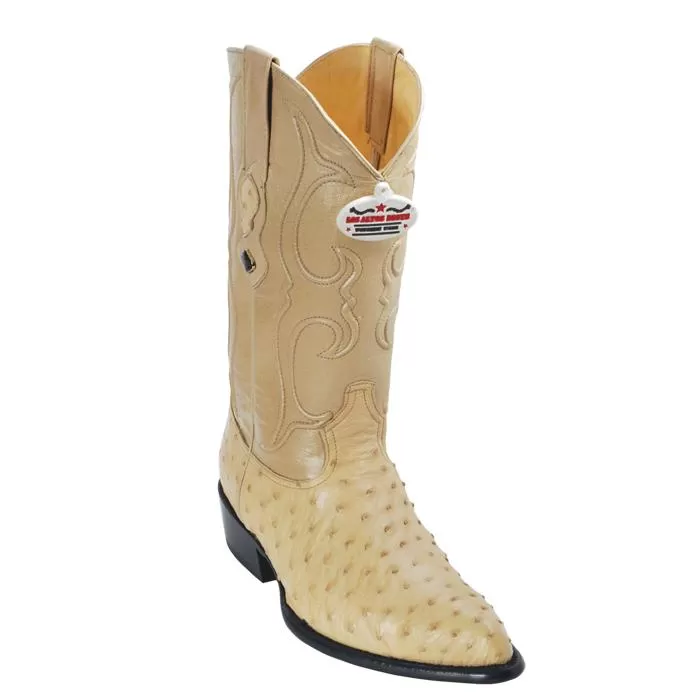 Los Altos Oryx Genuine All-Over Ostrich J-Toe Cowboy Boots 990311 3 Los Altos Oryx Genuine All-Over Ostrich J-Toe Cowboy Boots 990311